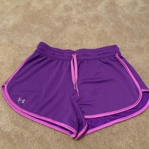 Purple/Pink under armor shorts